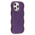 Coque hybride magnétique iPhone 15 Pro Max bord d'onde - Violete