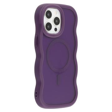 Coque hybride magnétique iPhone 15 Pro Max bord d\'onde - Violete