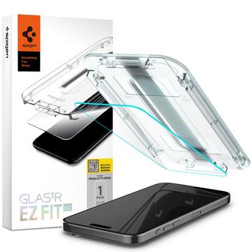 Protecteur d\'Écran iPhone 15 Pro en Verre Trempé Spigen Glas.tR Ez Fit