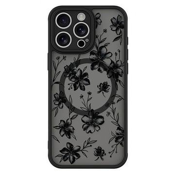 Coque iPhone 15 Pro magnétique protectrice - Fleurs d\'encre