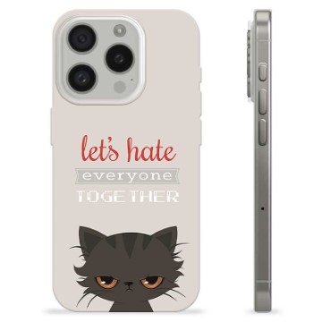 Coque iPhone 15 Pro en TPU - Chat en Colère