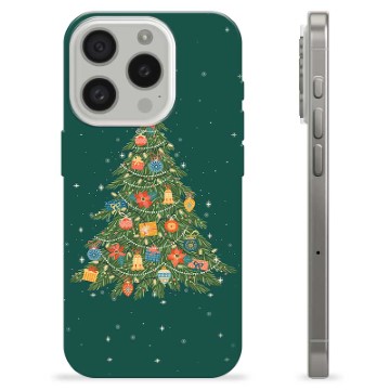 Coque iPhone 15 Pro en TPU - Sapin de Noël