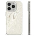 Coque iPhone 15 Pro en TPU - Marbre Perle