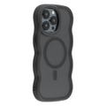Coque hybride magnétique iPhone 15 Pro bord d'onde - Noire