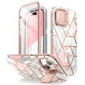 iPhone 15 Supcase Cosmo Mag Hybrid Case - Marbre rose