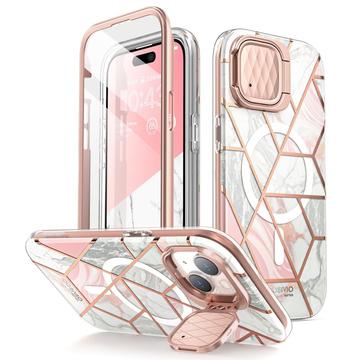 iPhone 15 Supcase Cosmo Mag Hybrid Case - Marbre rose