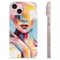 Coque iPhone 15 en TPU - Portrait Abstrait