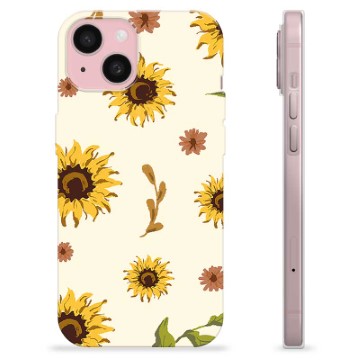 Coque iPhone 15 en TPU - Tournesol