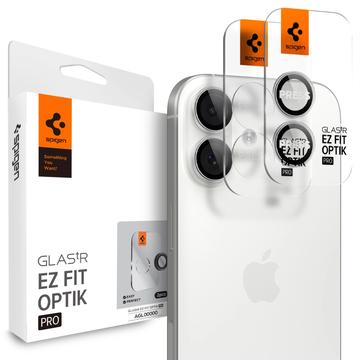 Protecteur d\'Objectif iPhone 16/16 Plus/17 Spigen Glas.tR Ez Fit Optik Pro - Argenté