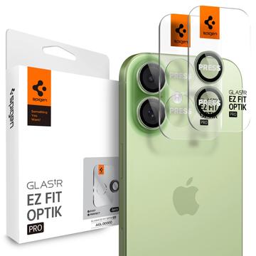 Protecteur d\'Objectif iPhone 16/16 Plus/17 Spigen Glas.tR Ez Fit Optik Pro - Vert