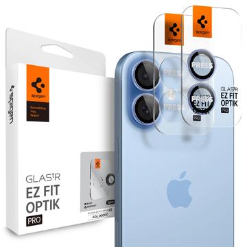 Protecteur d\'Objectif iPhone 16/16 Plus/17 Spigen Glas.tR Ez Fit Optik Pro - Bleu