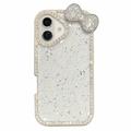 Coque époxy iPhone 16 avec nœud et strass