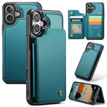Étui Caseme C22 iPhone 16 avec portefeuille de cartes protégé par RFID - Vert