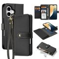 Étui portefeuille en cuir iPhone 16 avec couverture magnétique Dux Ducis Lawa