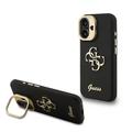 Coque pour cadre de caméra iPhone 16 avec support Guess Grained 4G Logo