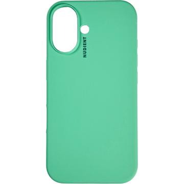 Coque iPhone 16 en Silicone  Nudient Base - Vert Menthe