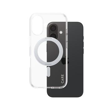 Coque iPhone 16 PanzerGlass Care Kickstand - Compatible MagSafe - Argente