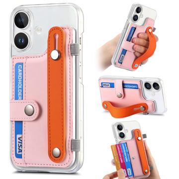 Coque plastique CY1 pour iPhone 16 - Emplacement pour carte, bracelet, béquille