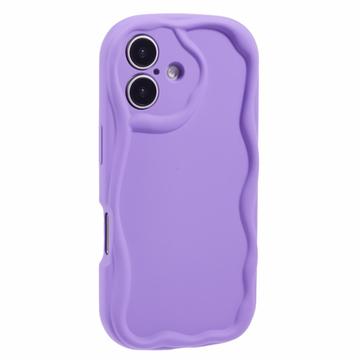 Coque iPhone 16 Plus en TPU Candy Color Wavy - Violete