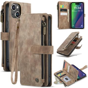 Étui Portefeuille iPhone 16 Plus Multifonctionnel Caseme C30 - Marron
