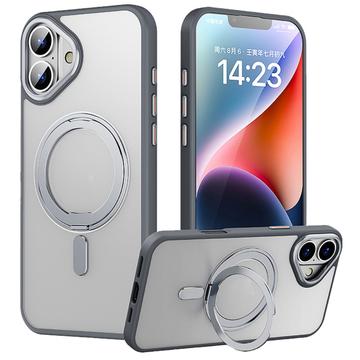 Coque hybride iPhone 16 Plus à béquille magnétique - Grise