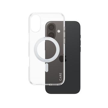 Coque iPhone 16 Plus PanzerGlass Care Kickstand - Compatible MagSafe - Argente