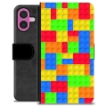 Étui Portefeuille Premium iPhone 16 Plus - Blocs