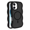 Coque hybride magnétique iPhone 16 Plus bord d'onde - Noire