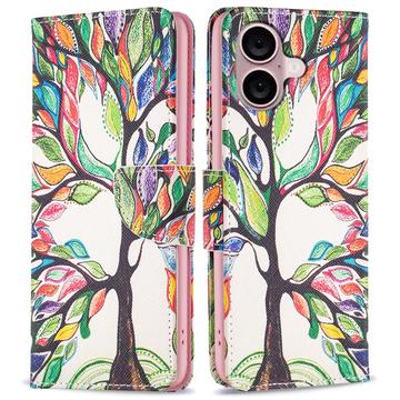 Étui Portefeuille iPhone 16 Plus - Série Wonder - Fleur