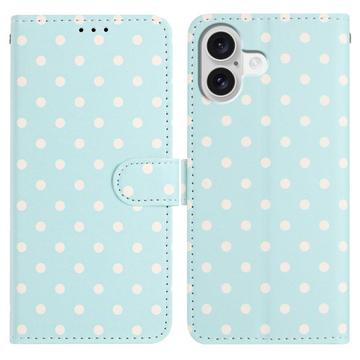 Coque portefeuille pour iPhone 16 à motifs de pois