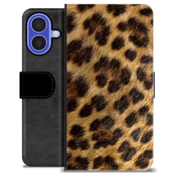 Étui Portefeuille Premium iPhone 16 - Léopard