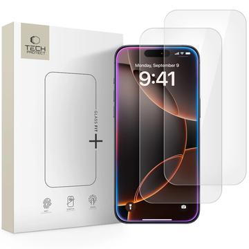 Protecteur d\'écran iPhone 16 Pro/17/17 Pro Tech-Protect Glass Fit+ - 2 Pcs. - Clair