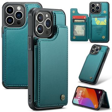 Étui Caseme C22 iPhone 16 Pro avec portefeuille de cartes protégé par RFID - Vert