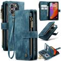 Étui Portefeuille iPhone 16 Pro Multifonctionnel Caseme C30 - Bleu