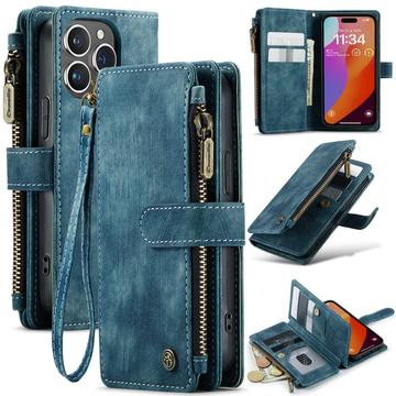 Étui Portefeuille iPhone 16 Pro Multifonctionnel Caseme C30 - Bleu