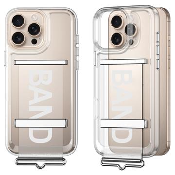 Étui à sangle iPhone 16 Pro GKK - Argenté / Transparente