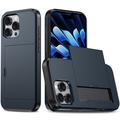 Coque Hybride iPhone 16 Pro avec Fente pour Carte Coulissante
