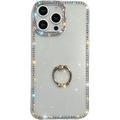 Coque Hybride iPhone 16 Pro Max CrystalGlow avec support à anneau - Transparente