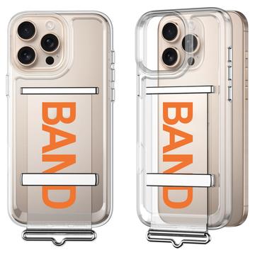 Étui à sangle iPhone 16 Pro Max GKK - Orange / Transparente