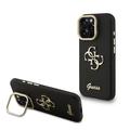 Coque pour cadre de caméra iPhone 16 Pro Max avec support Guess Grained 4G Logo