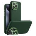 Coque iPhone 16 Pro Max en silicone liquide Nillkin LensWing Pro - Compatible MagSafe - Verte