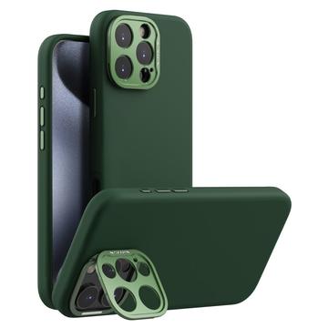 Coque iPhone 16 Pro Max en silicone liquide Nillkin LensWing Pro - Compatible MagSafe - Verte