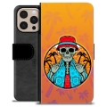 Étui Portefeuille Premium iPhone 16 Pro Max - Été Squelette