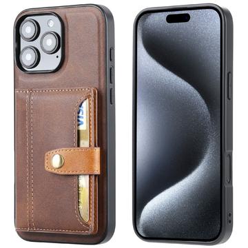 Étui iPhone 16 Pro Max avec Portefeuille - Retro Style