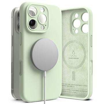 Coque MagSafe iPhone 16 Pro Max en Silicone Liquide Ringke - Menthe douce