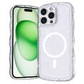 Coque MagSafe iPhone 16 Pro Max Wave-Edge Laser Glitter - Transparente