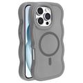 Coque hybride magnétique iPhone 16 Pro Max bord d'onde - Grise