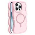 Coque hybride magnétique iPhone 16 Pro Max bord d'onde - Rose