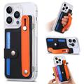 Coque plastique CY1 pour iPhone 16 Pro - Emplacement pour carte, bracelet, béquille