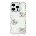 Coque hybride iPhone 16 Pro Amour étincelant et perle